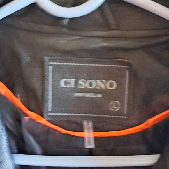 Ci Sono Black leather studded jacket. Size large. - Picture 3 of 7